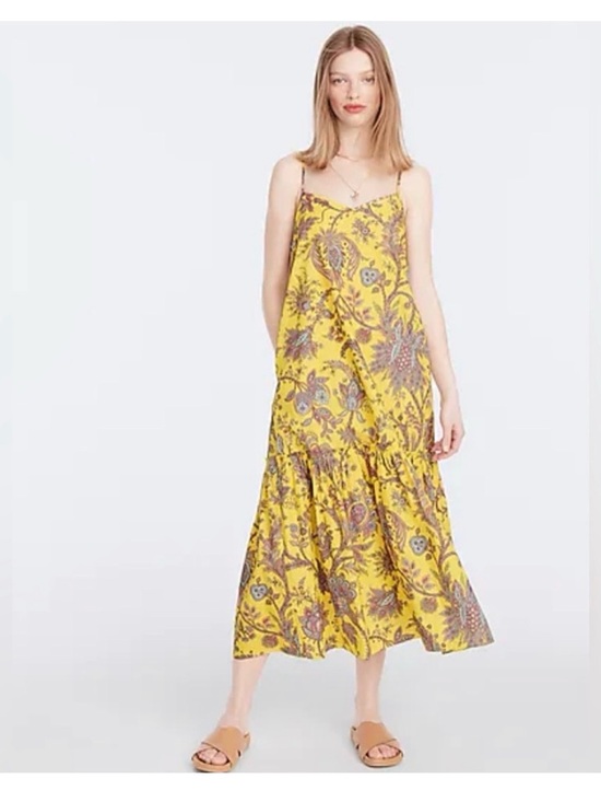 J. Crew Dresses & Skirts - J. Crew Collection tiered cotton poplin dress in Ratti® golden paisley Small